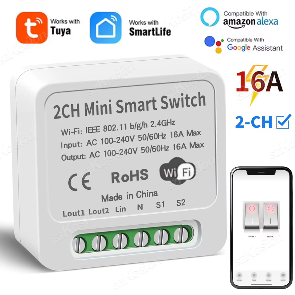 Interruptor Inteligente Tuya WiFi 16A