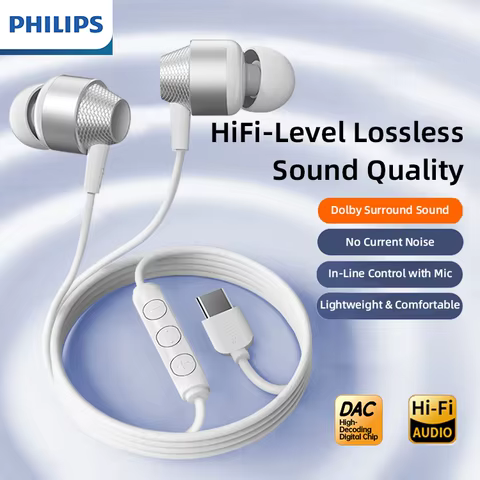 Fone Philips Intra-Auricular Tipo C com Microfone