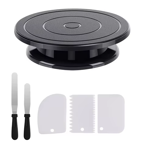 Kit Mesa Giratória de Bolo 6 Peças