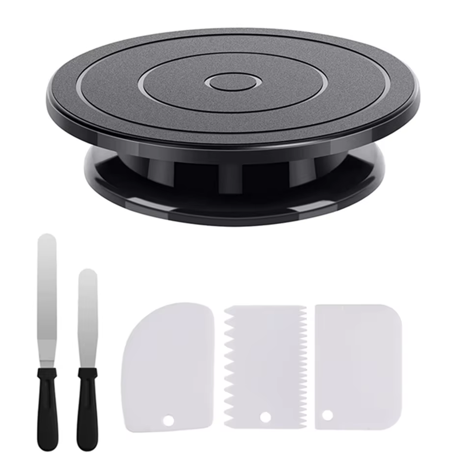 Kit Mesa Giratória de Bolo 6 Peças