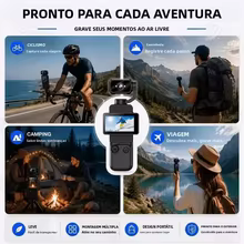Câmera de Ação 1080P com Tela Rotativa Thumbnail 6
