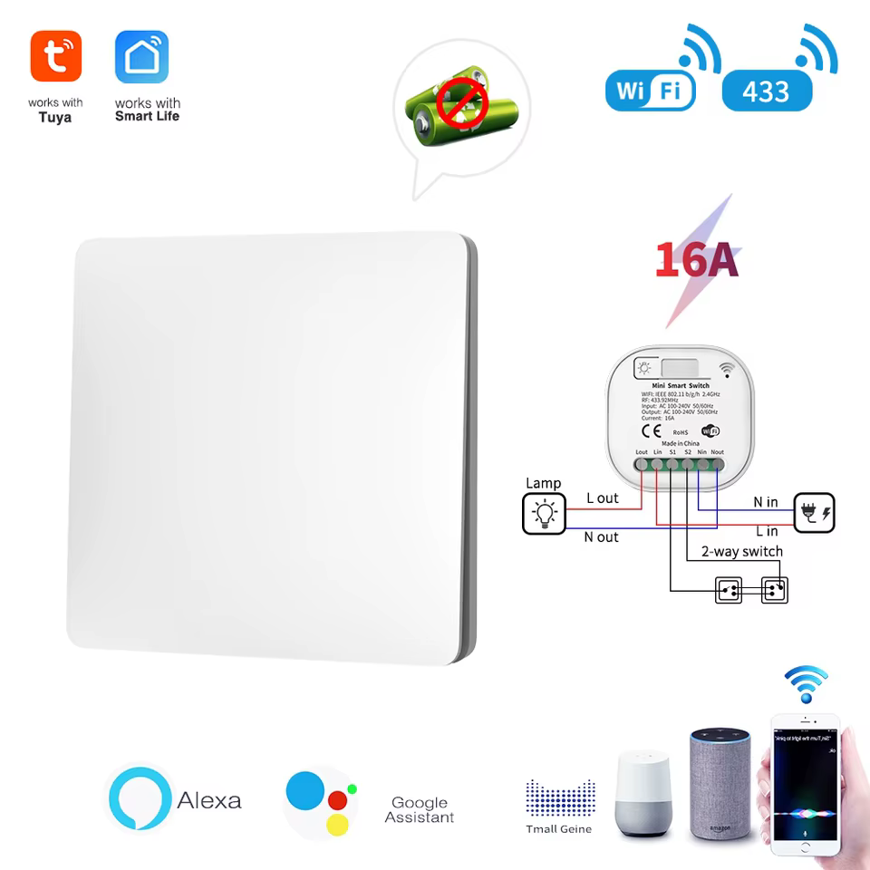Interruptor Wi-Fi Inteligente Autoalimentado