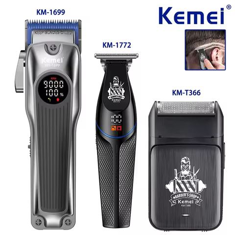 Kemei Máquina de Cortar Cabelo Sem Fio Kit