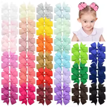 Conjunto de Presilhas de Cabelo com Laço Colorido Thumbnail 1