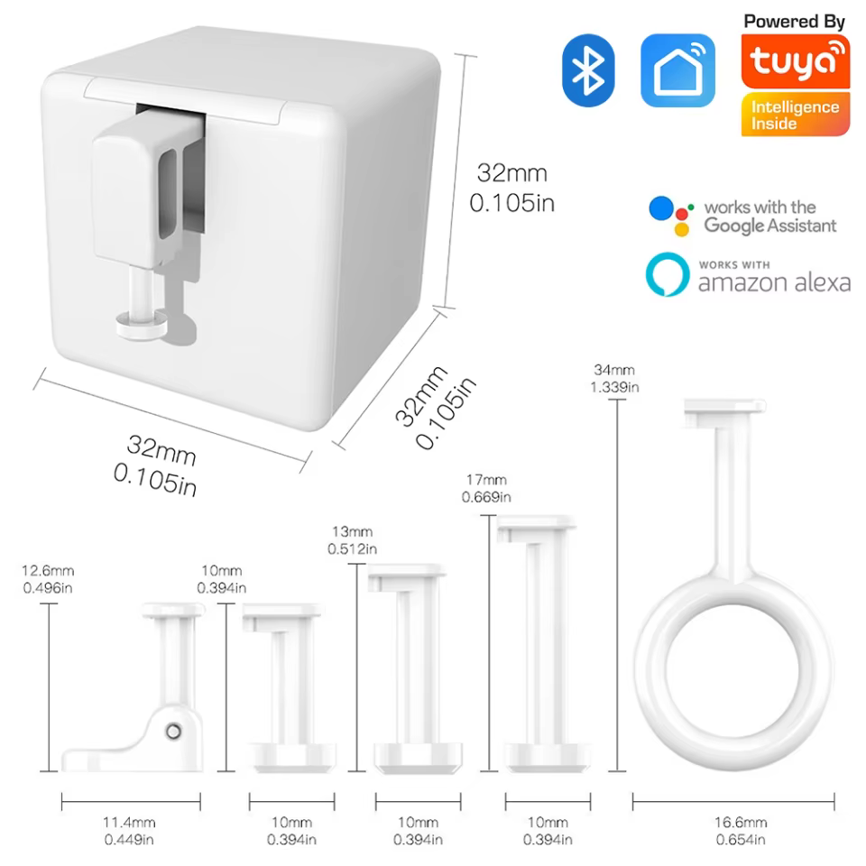 Interruptor Inteligente Tuya Bluetooth com Botão Robô