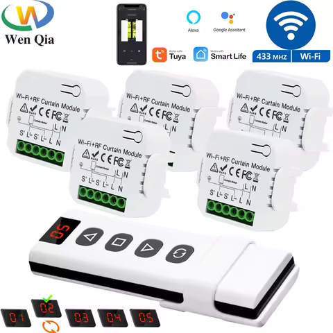 Interruptor de Cortina Inteligente Wi-Fi RF
