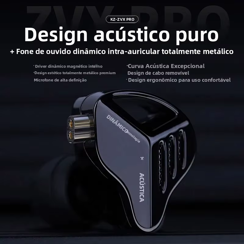 KZ ZVX PRO Fone Intra-auricular