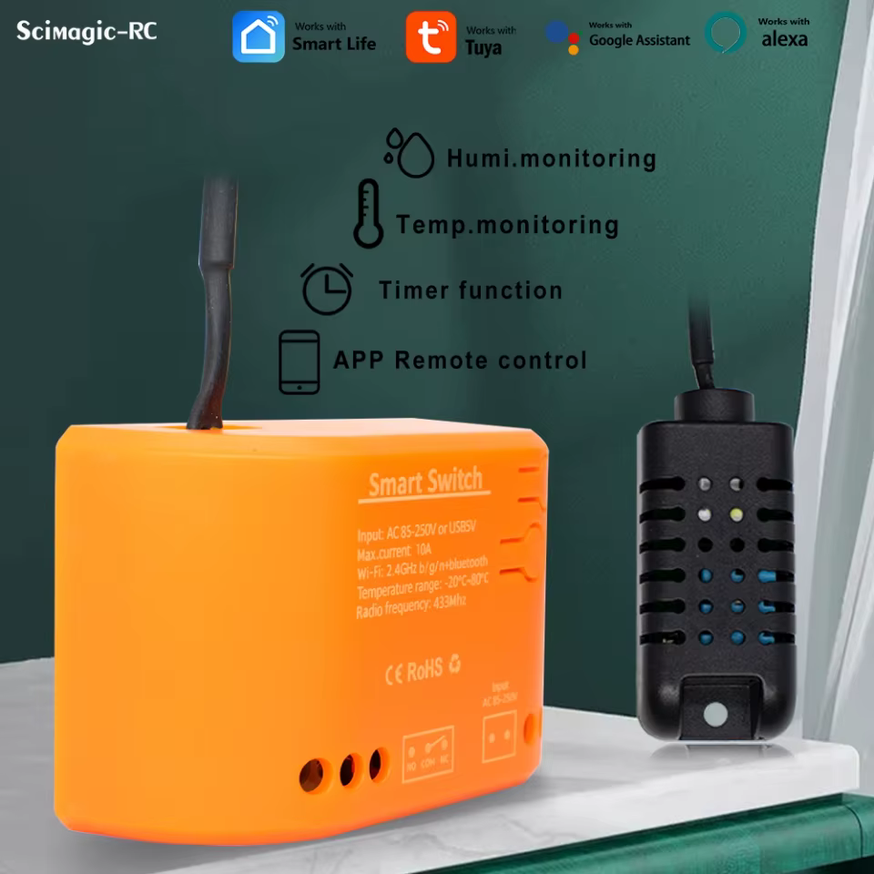 Interruptor Wi-Fi Inteligente com Sensor TH