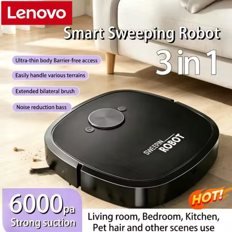 Aspirador Robô Lenovo 3 em 1