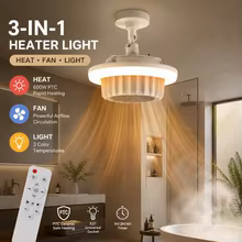 Aquecedor de Banheiro 3 em 1 com Luz e Ventilador Thumbnail 2