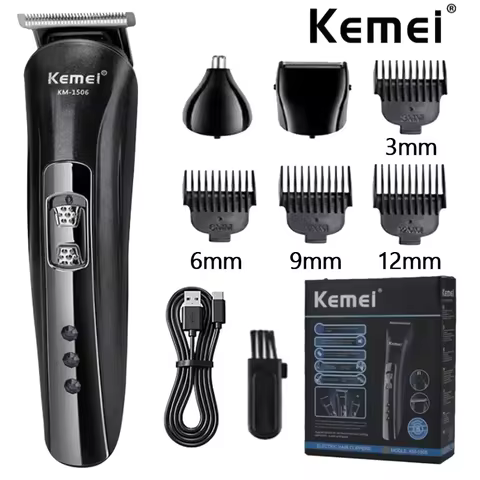 Kemei KM-1506 Barbeador 3 em 1
