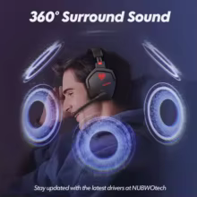 NUBWO G06 Headset Gamer Sem Fio Thumbnail 4