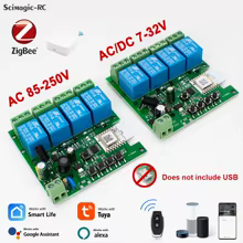 Relé Zigbee 4 Canais Inteligente Thumbnail 2