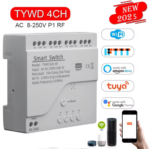 Módulo WiFi Inteligente 4CH Tuya