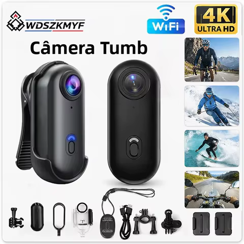 Câmera de Ação Mini 4K Waterproof