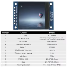 Tela TFT 1.3" 240x240 2 Pcs Thumbnail 6