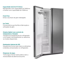 Geladeira Philco 513L Inox Thumbnail 4