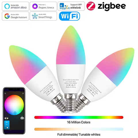 Lâmpada LED Inteligente E14 RGB