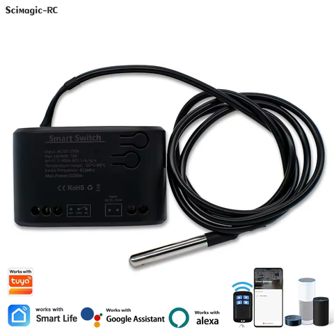 Interruptor Inteligente Tuya Temperatura WiFi