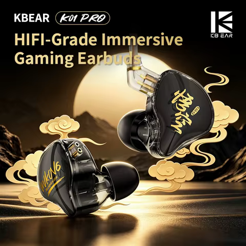 KBEAR K01 PRO Wukong Fones de Ouvido