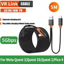 Cabo USB 3.0 5Gbps para Quest 3 e PICO 4 Thumbnail 2