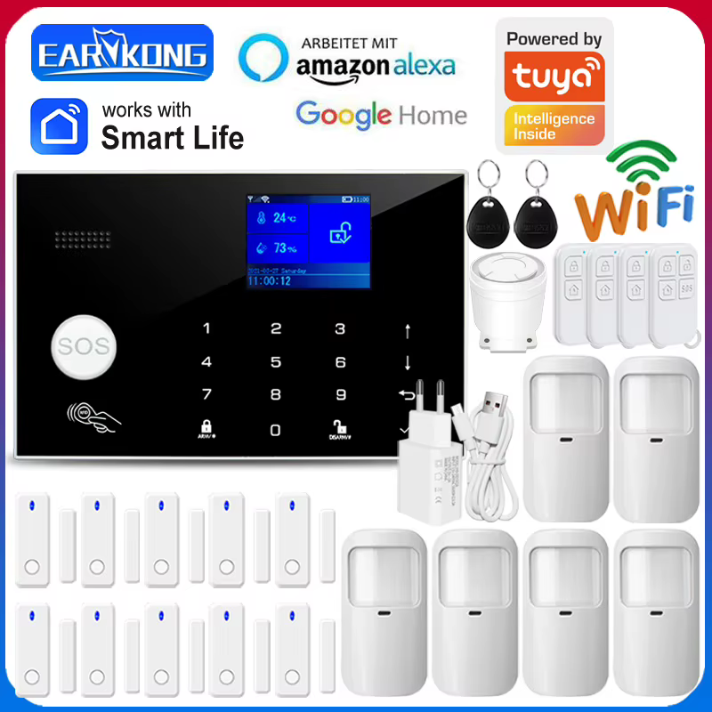 Alarme de Segurança Doméstico WiFi GSM
