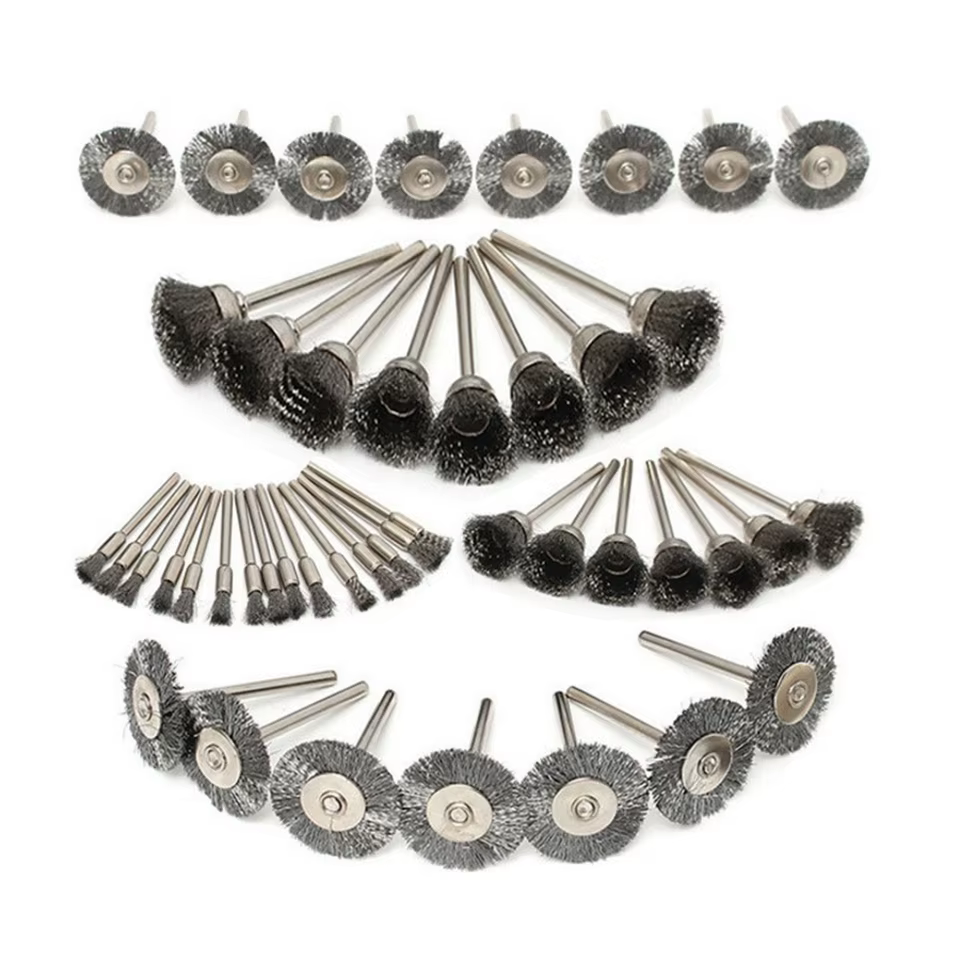 Kit Escovas de Aço Mini para Ferramentas Rotativas