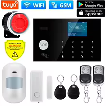 Alarme de Segurança Inteligente WiFi GSM com Câmera IP Thumbnail 1