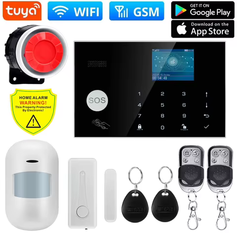 Alarme de Segurança Inteligente WiFi GSM com Câmera IP
