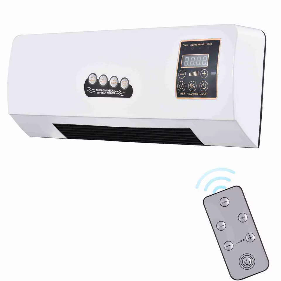 Aquecedor Ventilador 2 em 1 Parede BREYLEE