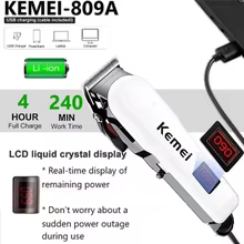 Aparador de Cabelo Kemei KM-809A Sem Fio Thumbnail 3
