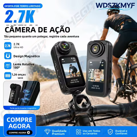 Câmera Mini WiFi 2.7K para Esportes