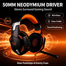 Headset Gamer Over Ear com LED Thumbnail 1