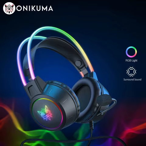 ONIKUMA X15 Pro Headset Gamer RGB Gato