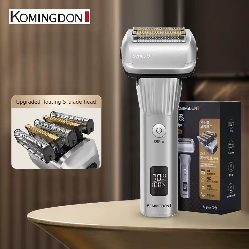 Barbeador Elétrico Komingdon S9pro 5 Lâminas