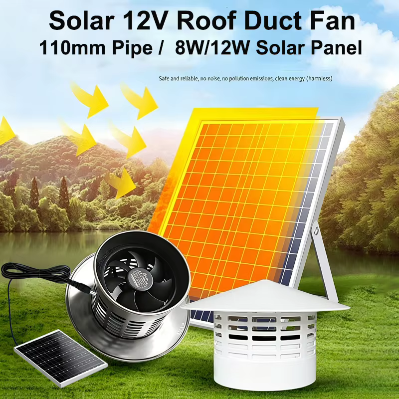 Ventilador Solar de Teto 12V
