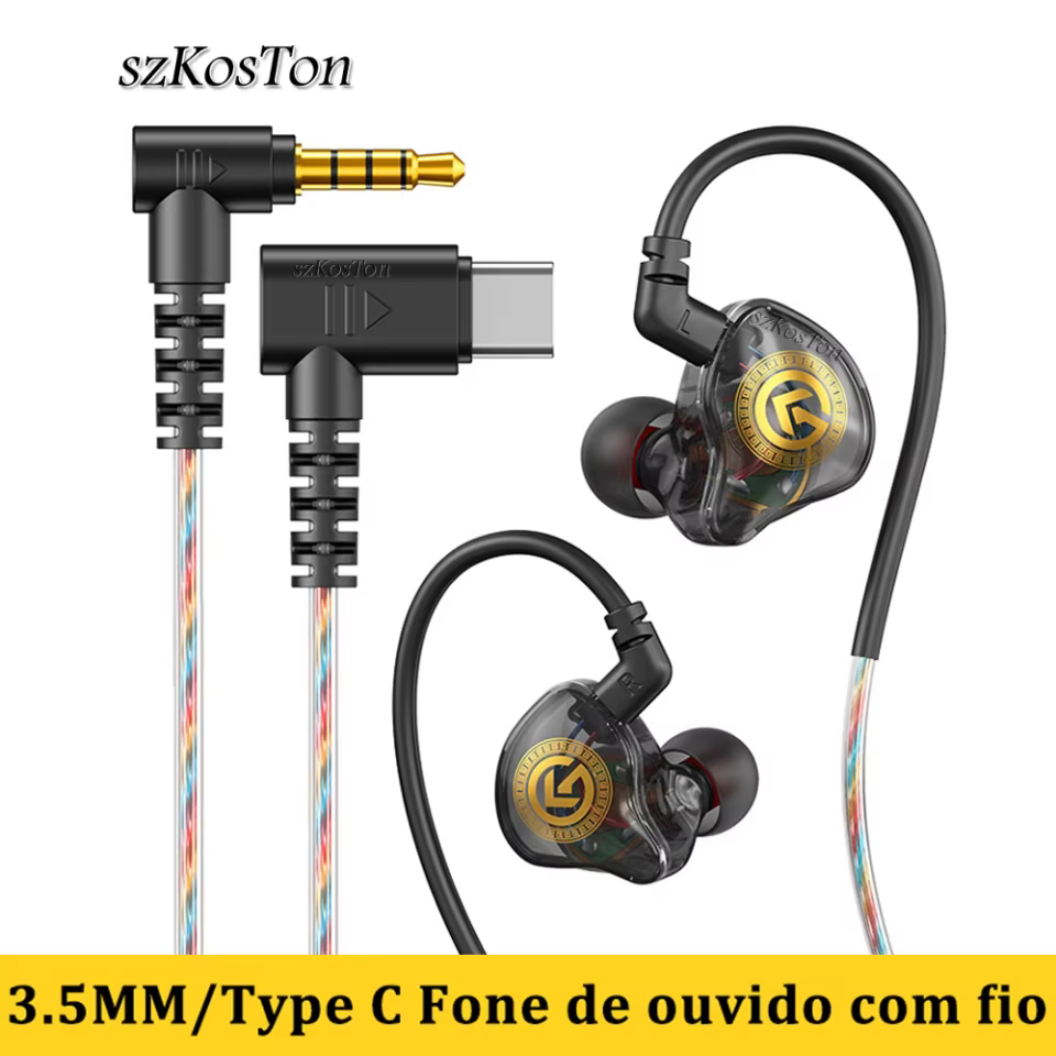 Fone de Ouvido Tipo C com Microfone