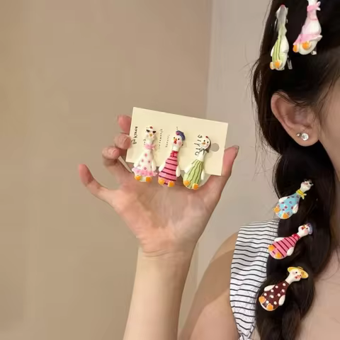 Presilhas de Cabelo Pato 3D