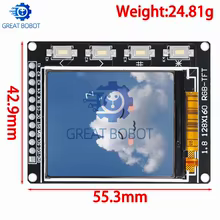 Tela LCD TFT Colorida 1.3" com SPI e Botão Thumbnail 4