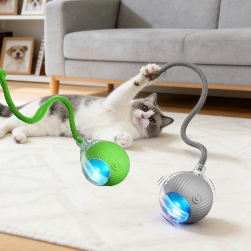 Bola Rolante Automática para Gatos