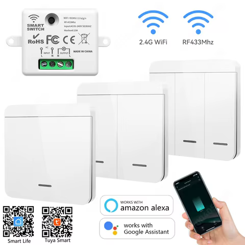 Interruptor Inteligente Tuya Vida Wi-Fi RF