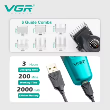 Aparador de Cabelo Profissional VGR Sem Fio Thumbnail 3