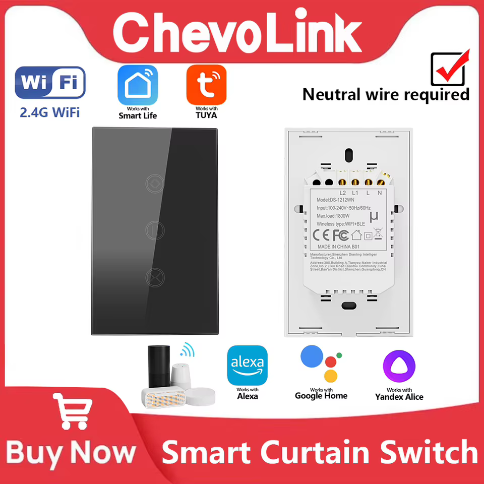 Interruptor Cortinas Inteligente Wi-Fi