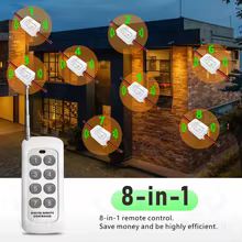Interruptor LED Controle Remoto 433MHz 8 em 1 Thumbnail 4