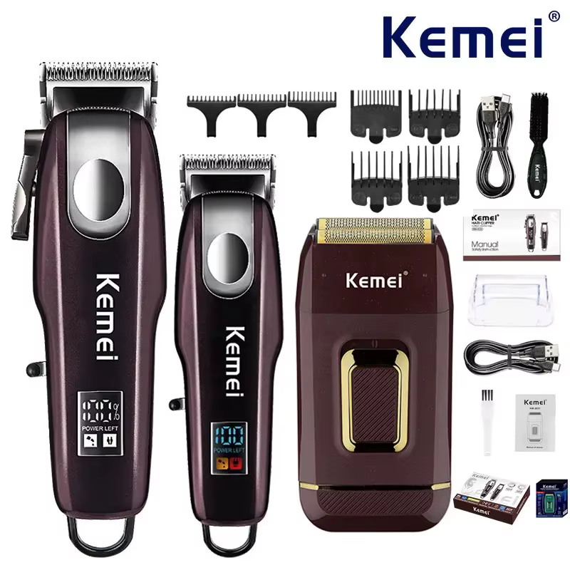 Kit Cortador Cabelo Kemei Profissional