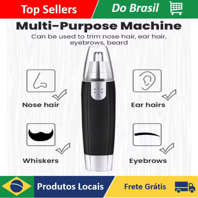 Aparador de Barba Recarregável 3 em 1