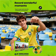 Mini Câmera G7 1080P Bola de Futebol Thumbnail 3