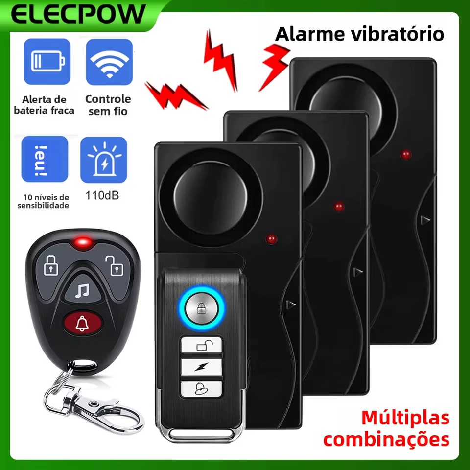 Alarme de Segurança Elecpow 110dB com Controle Remoto