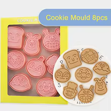 Kit 8 Cortadores de Biscoitos Plástico Rosa Thumbnail 2