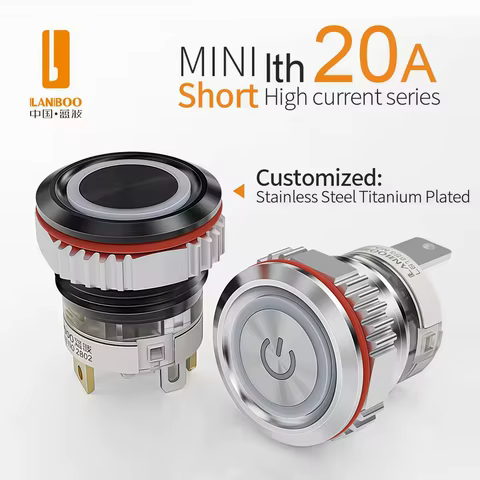 Interruptor Metálico LED 16mm